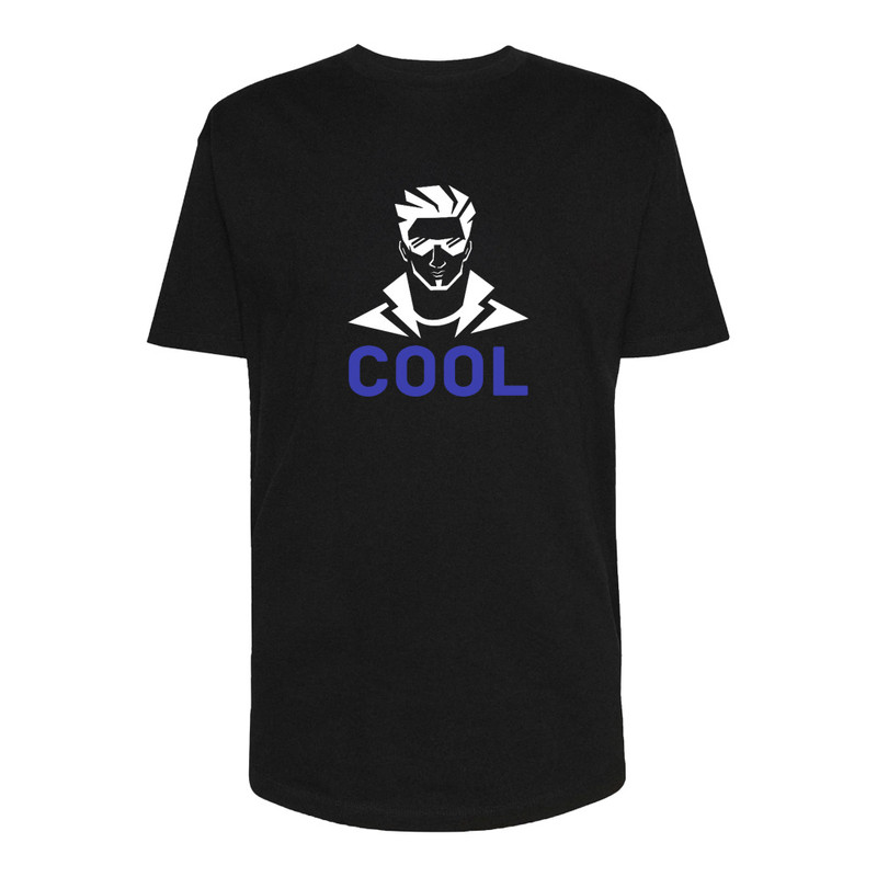 تی شرت لانگ آستین کوتاه مردانه مدل Cool کد V02 رنگ مشکی