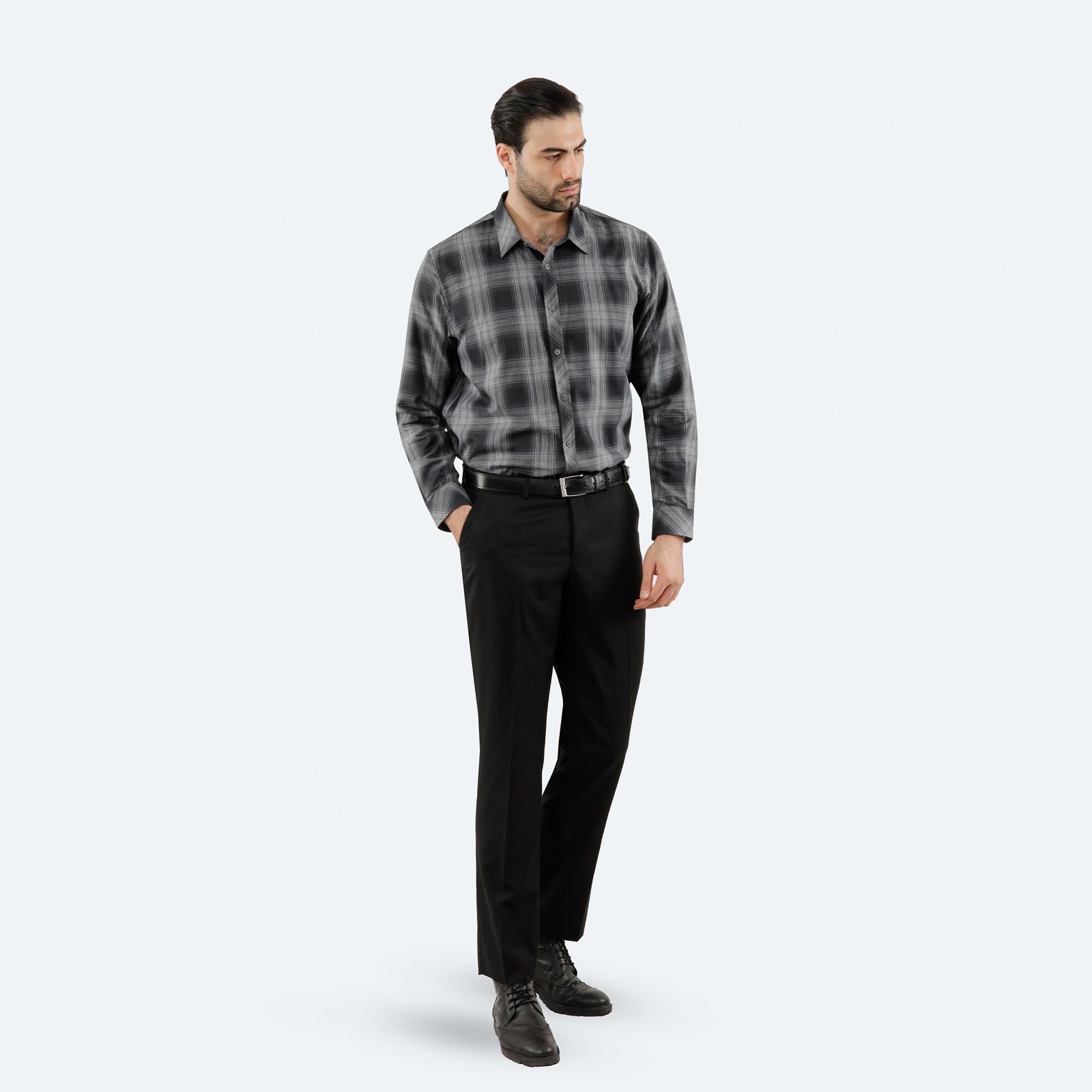 پیراهن آستین بلند مردانه پاتن جامه مدل نخی 102721020247840  -  - 2