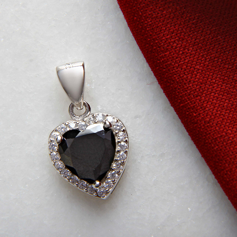 آویز گردنبند نقره زنانه بازرگانی میلادی مدل قلب کد PKR_163 آویز گردنبند نقره زنانه بازرگانی میلادی مدل قلب کد PKR_163