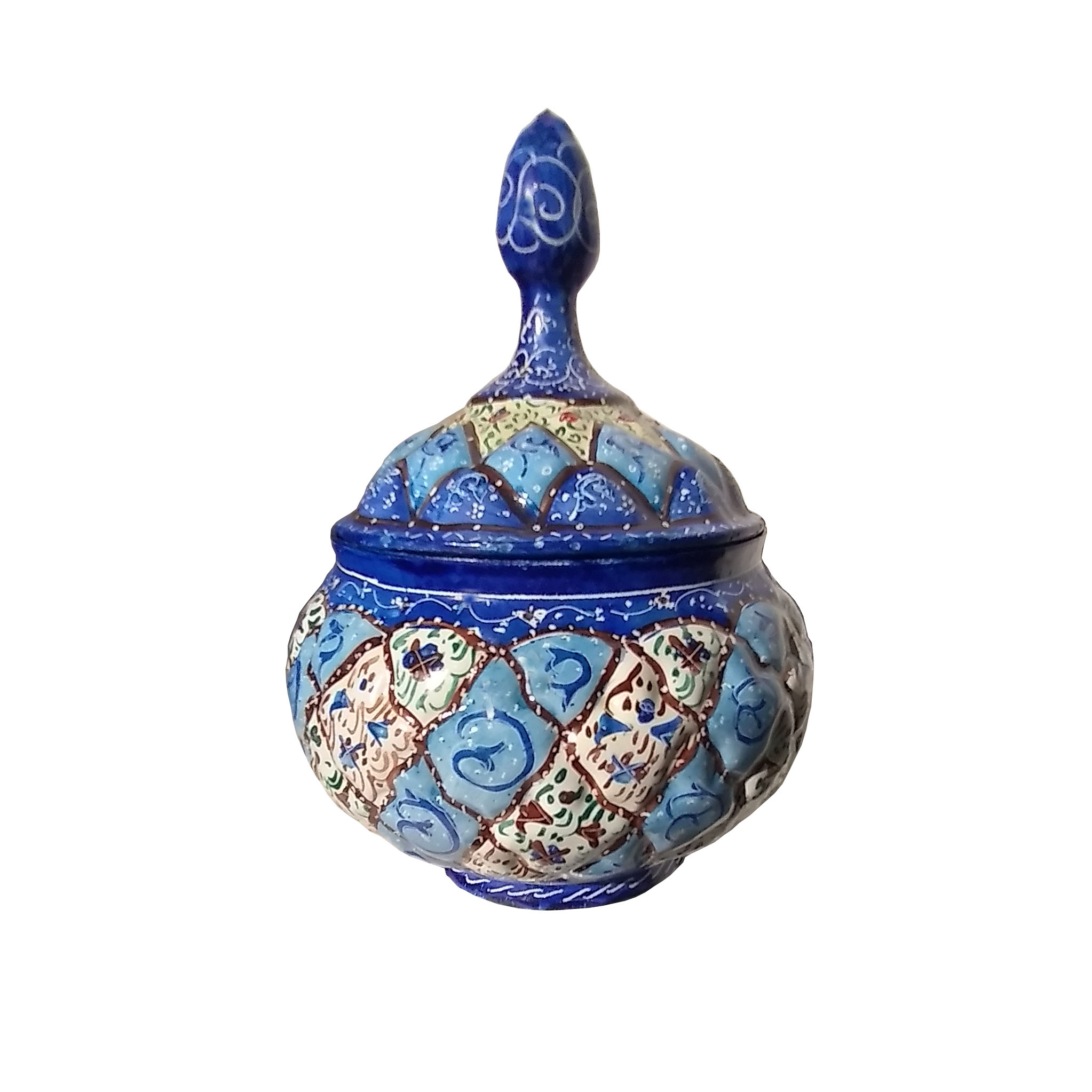 قندان میناکاری مدل گل کد 15 bA