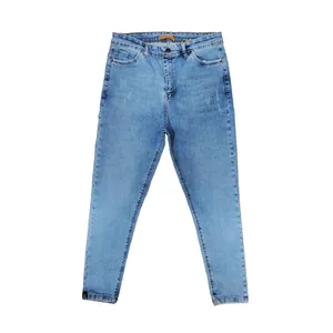 شلوار جین زنانه مدل جذب قد نود کد 17010 رنگ آبی