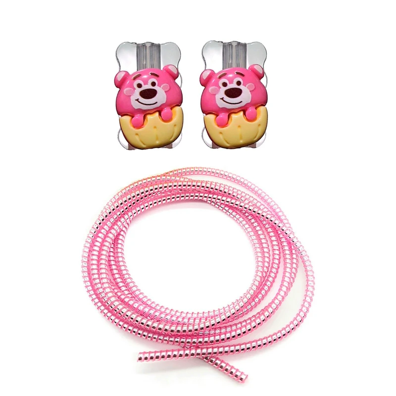 محافظ کابل شارژ و هندزفری طرح خرس کد۳۰۰ مپل Bear200 بسته سه عددی 