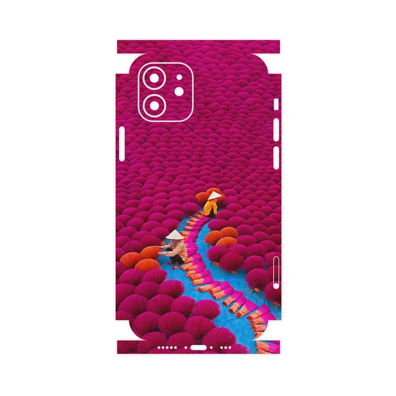 برچسب پوششی ماهوت مدل Vietnam Incense Wood Farms-FullSkin مناسب برای گوشی موبایل اپل iPhone 12
