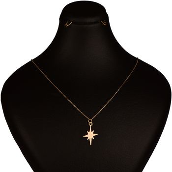 گردنبند طلا 18 عیار زنانه کرابو طرح ستاره مدل Kr7085