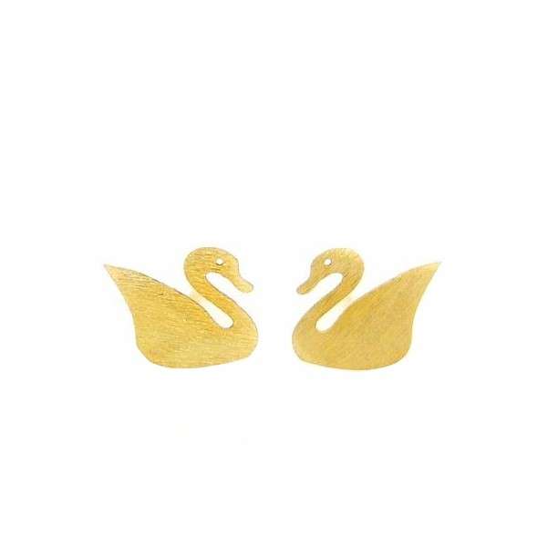 گوشواره طلا 18 عیار زنانه قیراط طرح پرنده کد GH5439
