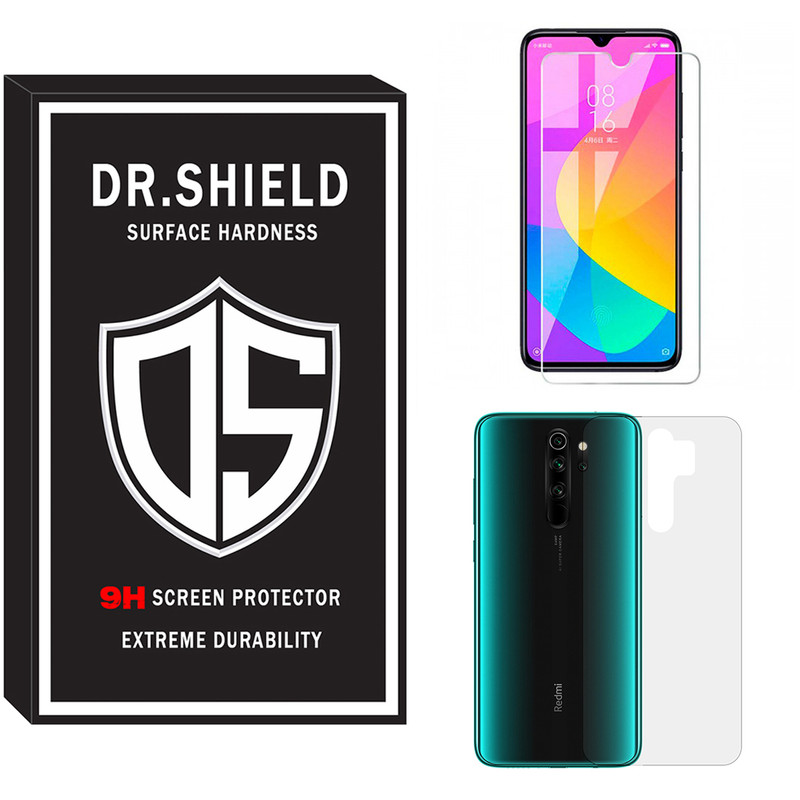 محافظ صفحه نمایش دکتر شیلد مدل TSPDR-06 مناسب برای گوشی موبایل شیائومی Redmi Note8 Pro به همراه محافظ پشت گوشی