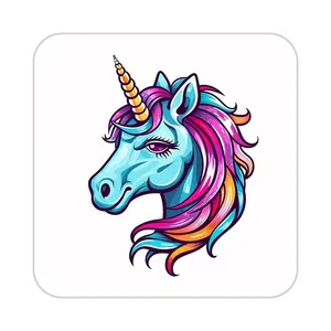 زیر لیوانی کاکتی طرح اسب تک شاخ و یونیکورن مدل mp29530