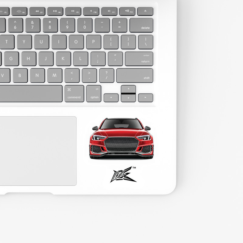 استیکر لپ تاپ و موبایل بووم طرح ماشین مدل Audi RS4 کد UV089