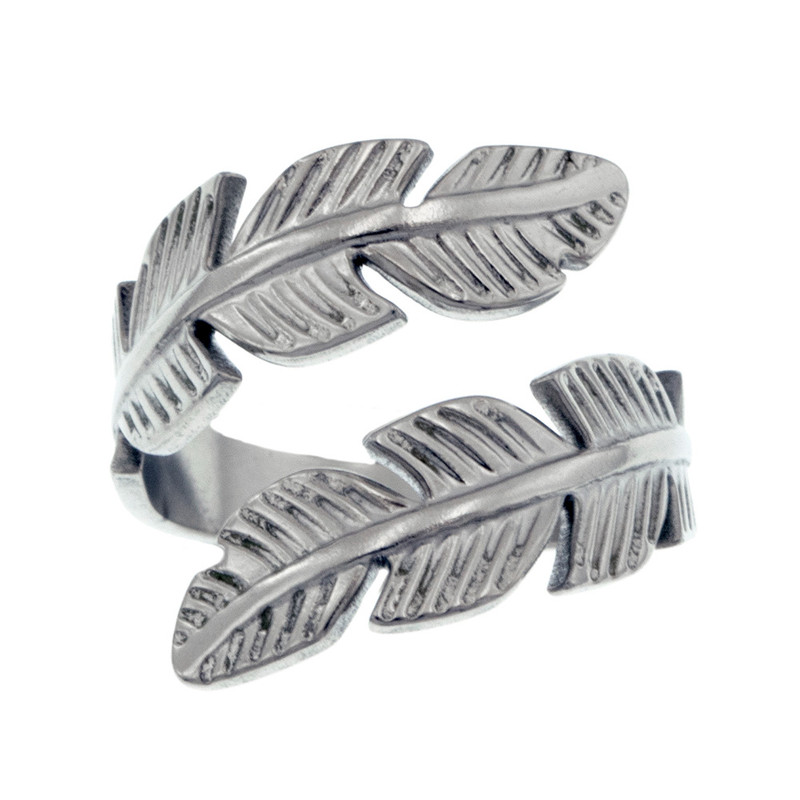 انگشتر زنانه برانت طرح پر پرنده انگشتر زنانه برانت طرح پر پرنده