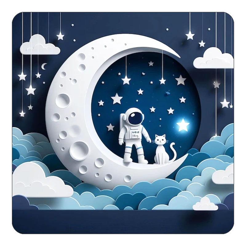 مگنت کاکتی طرح ماه و ستاره مدل mp51877