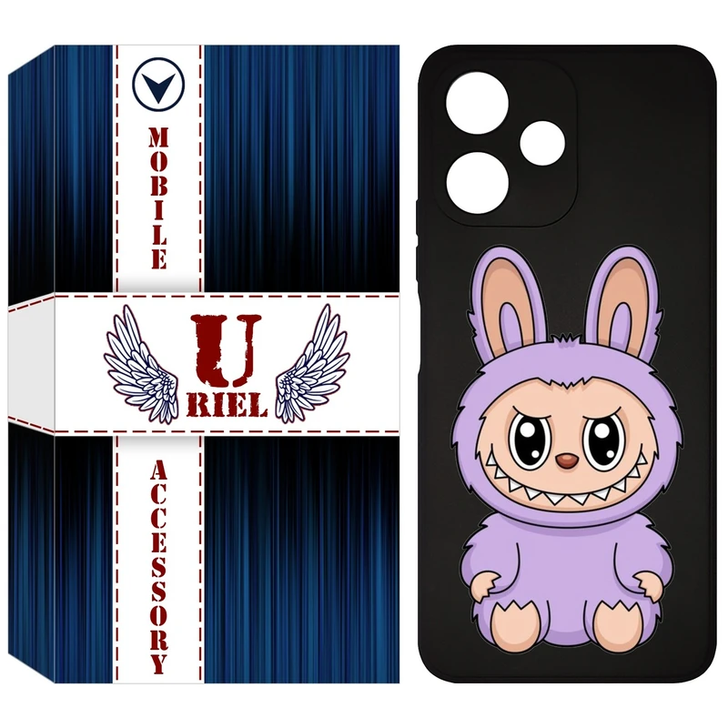 کاور یوریل مدل KSH کد 130 طرح عروسک لبوبو مناسب برای گوشی موبایل شیائومی Redmi 12 5G / Note 12R / Poco M6 Pro 5G