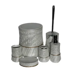 ست سرویس بهداشتی 6 تکه مدل حصیری اکلیل