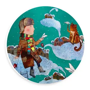  دیوارکوب طرح پسر و گربه مدل wtb767