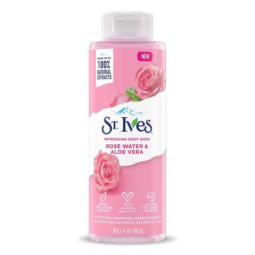 ژل شستشو بدن اس تی.ایوز مدل Rose Water & Aloe Vera حجم 473 میلی لیتر