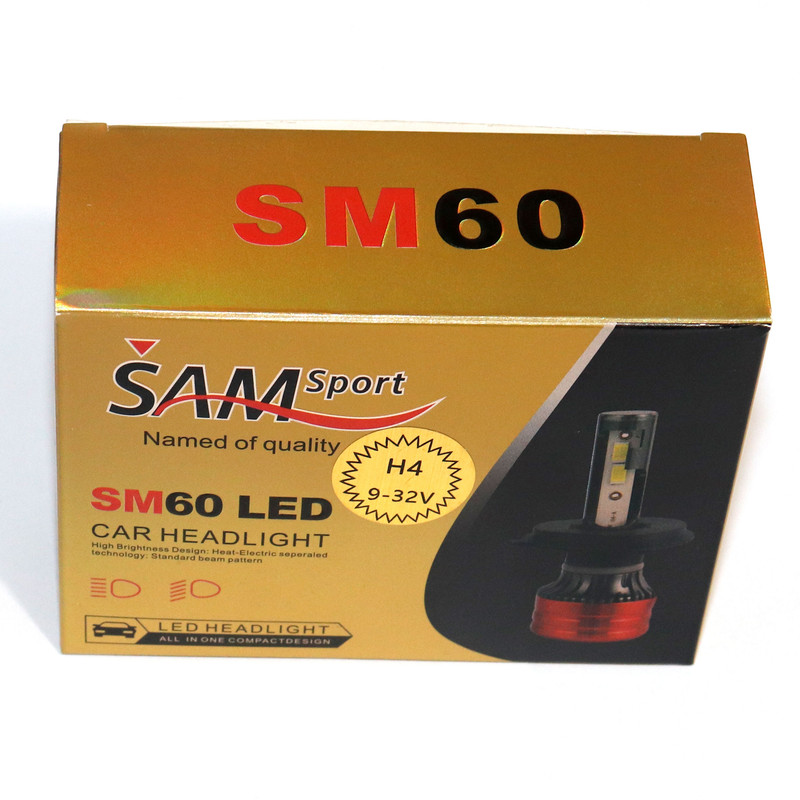 هدلایت سام مدل SM60 پایه H4  مجموعه دو عددی