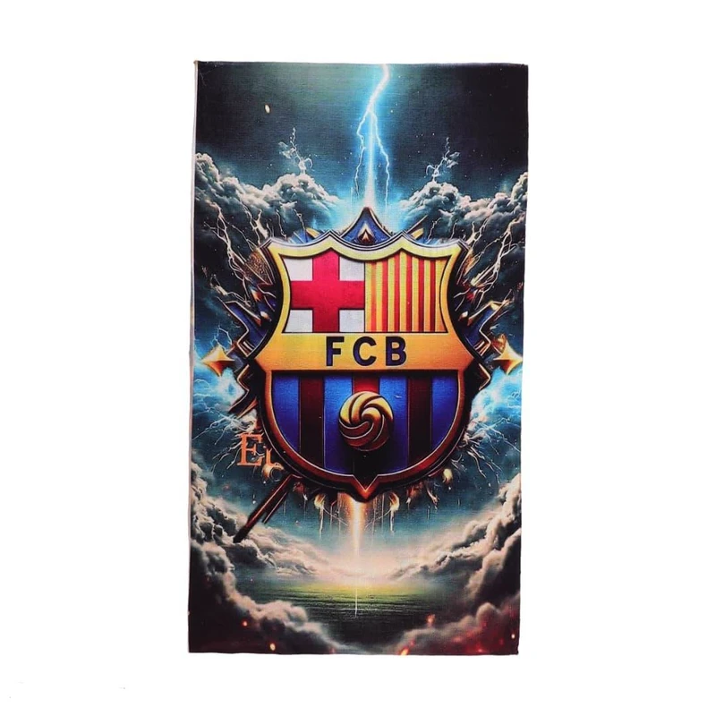 حوله دستی طرح بارسلونا مدل 2026 سایز 39*69 سانتی‌متر