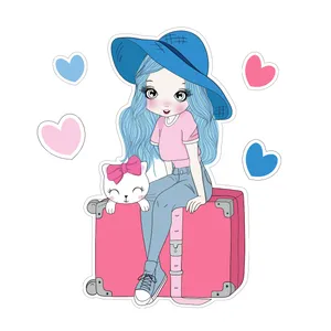 استیکر دیواری کودک تُکتم مدل love girl کد25