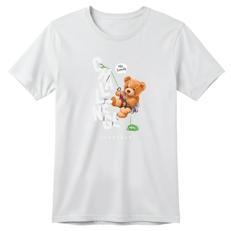 تی‌شرت آستین کوتاه یقه گرد بچگانه مدل تدی چالش کد v2