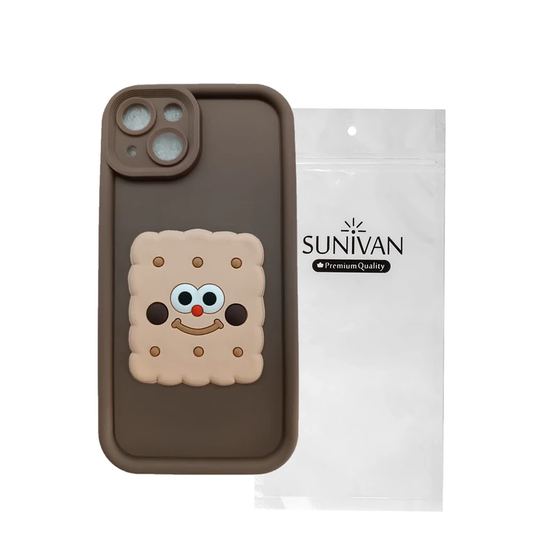 کاور سانیوان مدل SOLID طرح بیسکویتی مناسب برای گوشی موبایل اپل IPHONE 13