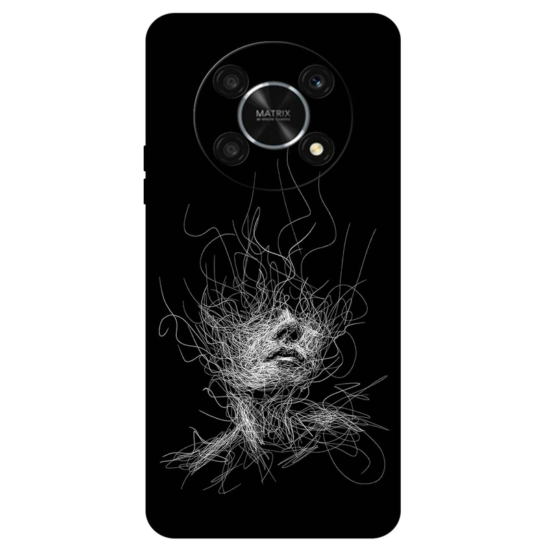  کاور مگافون طرح اسکچ صورت مدل 7423 مناسب برای گوشی موبایل آنر X9 4G / 5G / X30