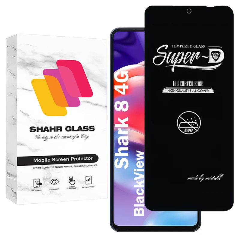 محافظ صفحه نمایش شهر گلس مدل SUPERDNSH مناسب برای گوشی موبایل بلک ویو Shark 8 4G