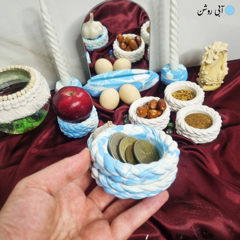مجموعه ظروف هفت سین 10 پارچه مدل جانان
