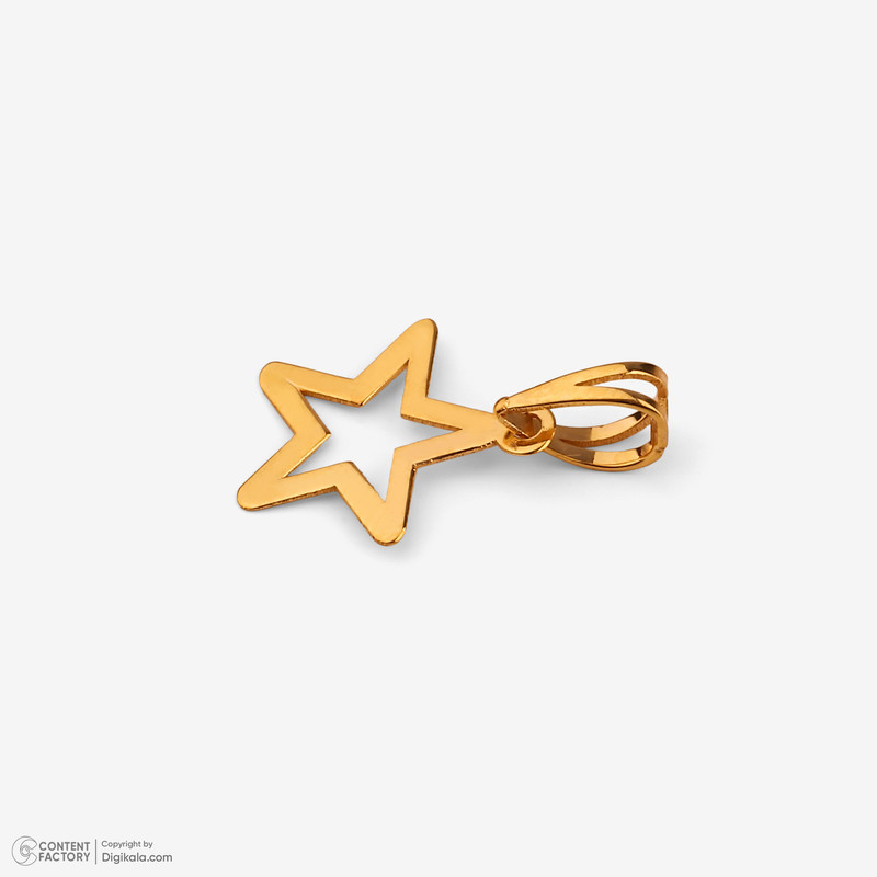 آویز گردنبند طلا 18 عیار زنانه نگین طرح ستاره آویز گردنبند طلا 18 عیار زنانه نگین طرح ستاره