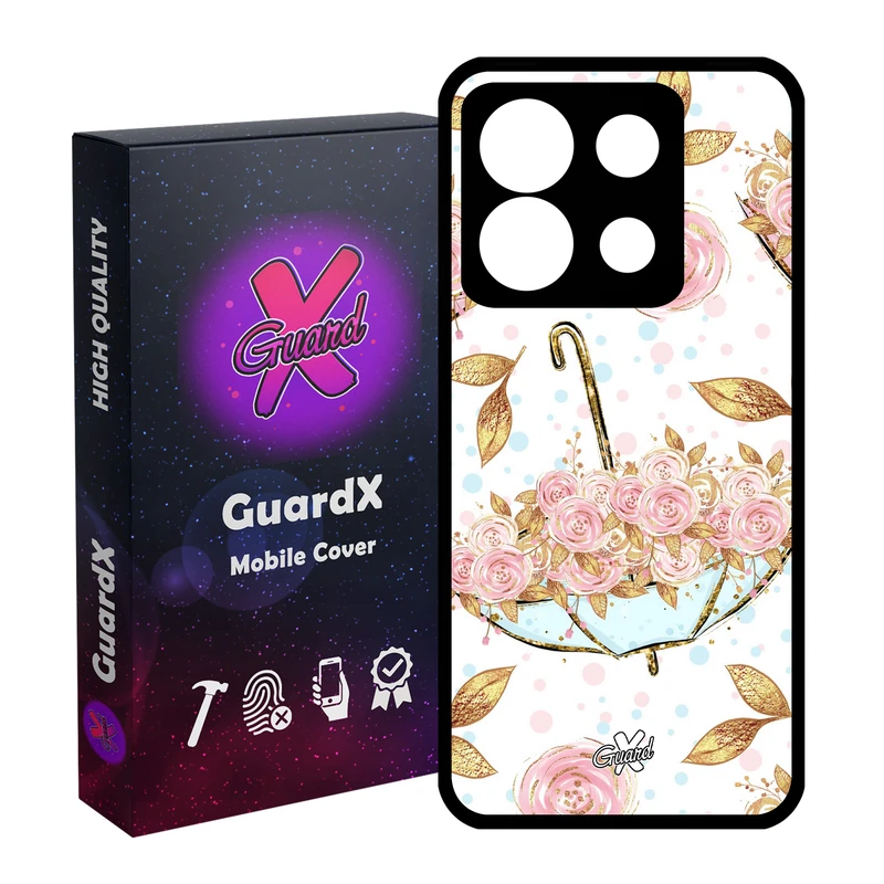 کاور گارد ایکس طرح Flower مدل Glass10107 مناسب برای گوشی موبایل شیائومی Redmi Note 13 5G