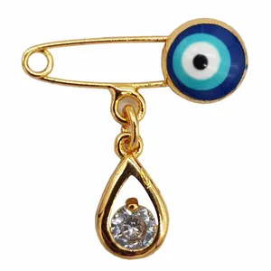 سنجاق سینه زنانه وای اس ایکس طرح چشم نظر کد Cr2