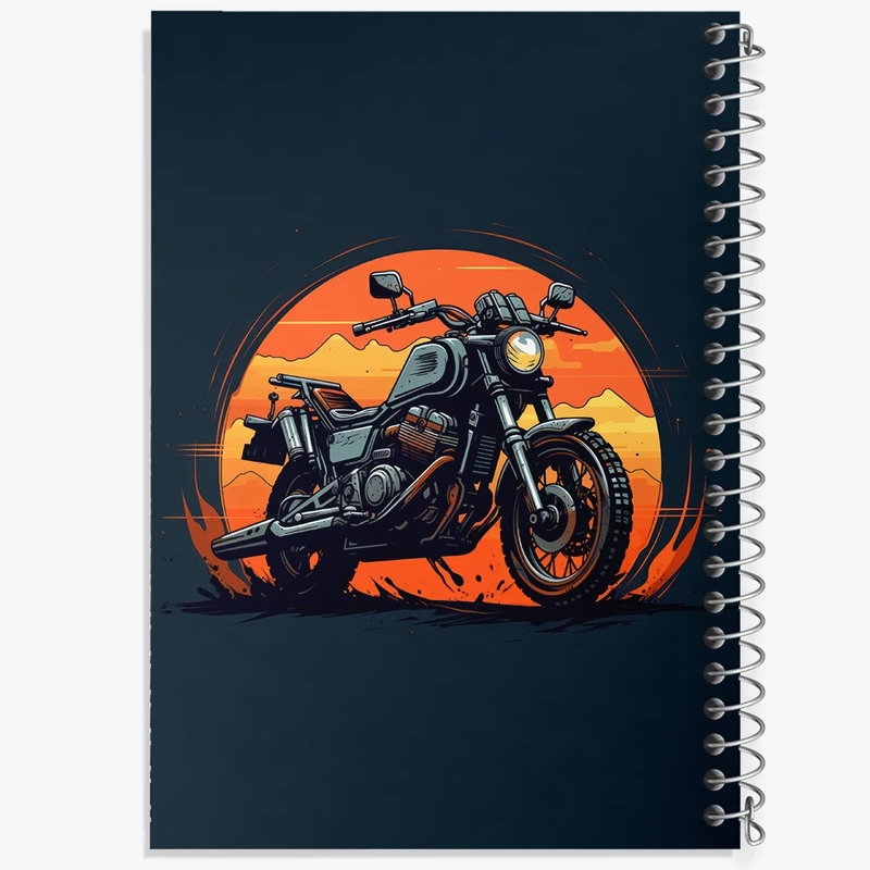 دفتر مشق 50 برگ خندالو طرح موتور سیکلت کد F2681