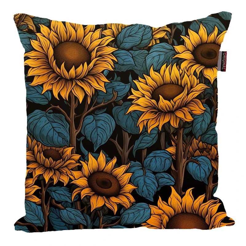 کوسن پاد آفرین مدل گل آفتابگردان کد PK40412