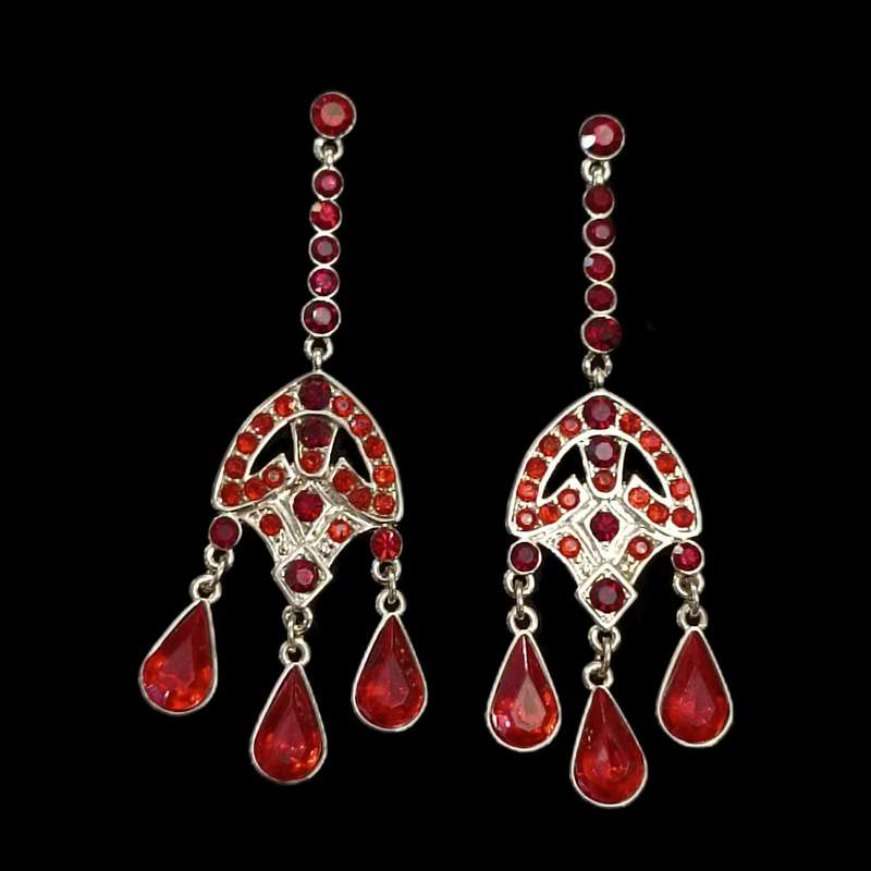 گوشواره زنانه مدل هندی نگین دار گوشواره زنانه مدل هندی نگین دار