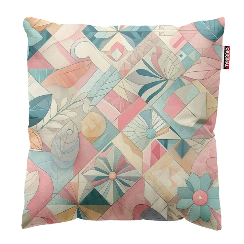 کوسن پاد آفرین مدل گل و برگ خاص کد 75 سایز ۳۰×۳۰×۱۵ سانتی متر