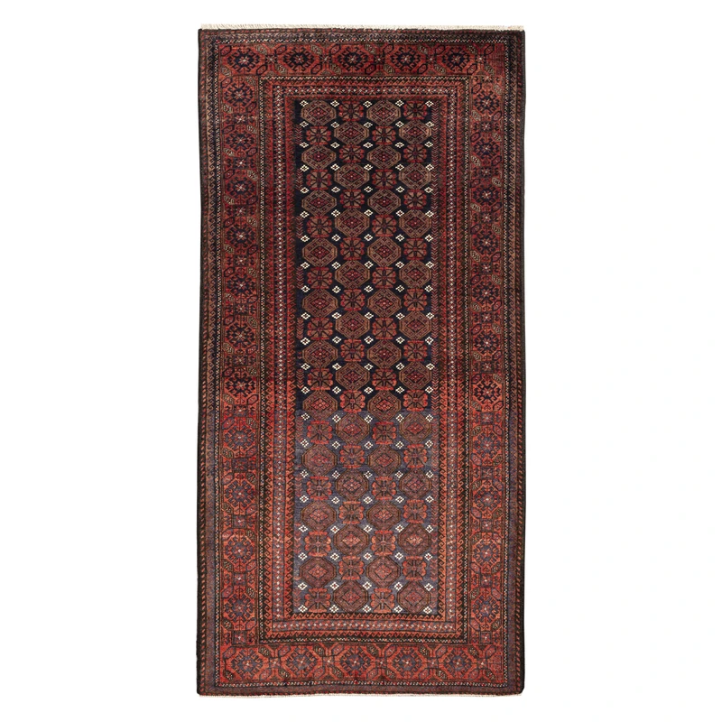 فرش دستبافت یک و نیم متری طرح بلوچ کد 19.72.1060