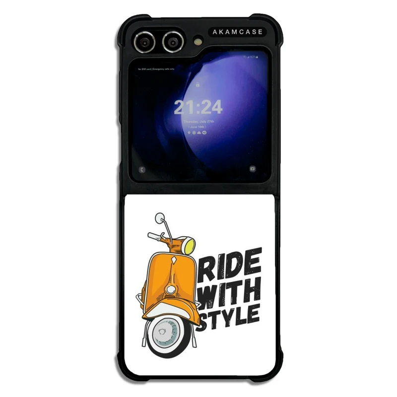 کاور آکام مدل AMC-WSGZFLIP5-MOTORCYCLE-5 مناسب برای گوشی موبایل سامسونگ Galaxy Z Flip 5