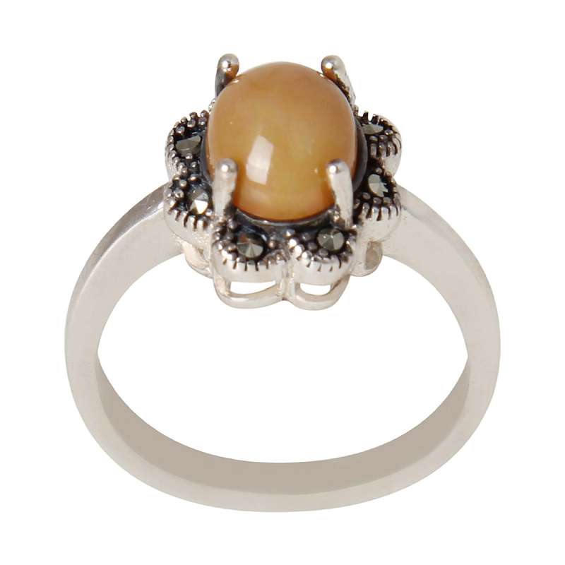 انگشتر نقره زنانه مدل سنگ اوپال کد AW_548