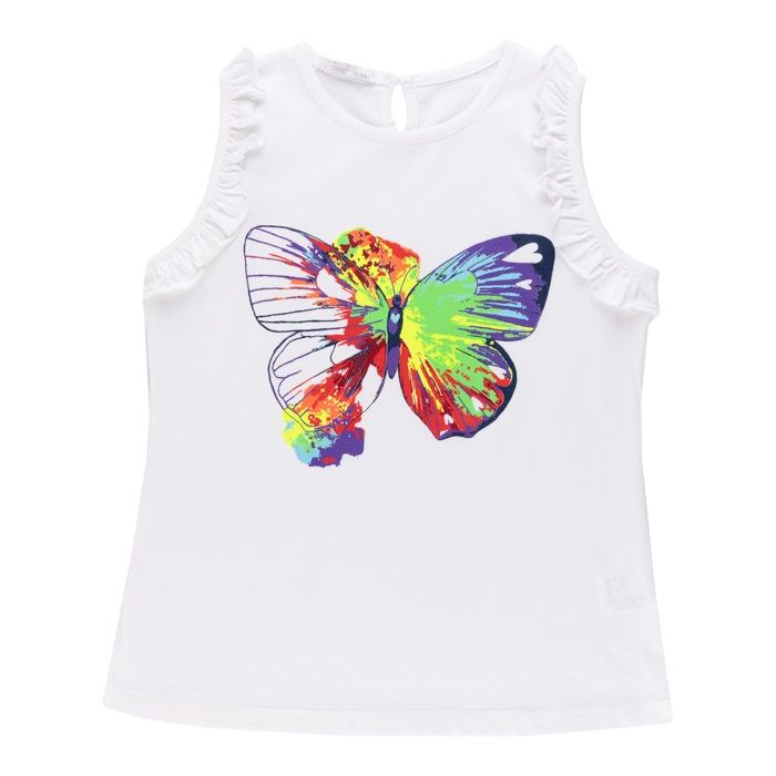 ست تاپ و شلوارک دخترانه فیورلا مدل پروانه زیبا 43009 -  - 2