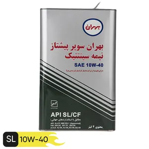 روغن موتور خودرو بهران مدل Super Pishtaz SAE چهار لیتری 10W-40