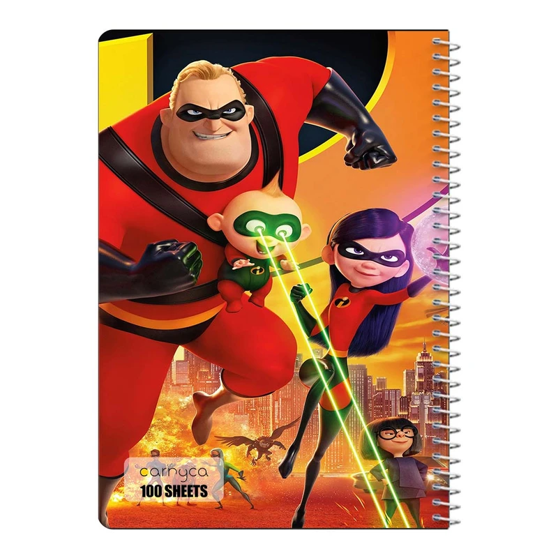 دفتر مشق 100 برگ سیمی کارنیکا طرح شگفت انگیزان The Incredibles کد 66858