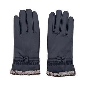 دستکش زنانه مدل چرمی کد KH-PA01