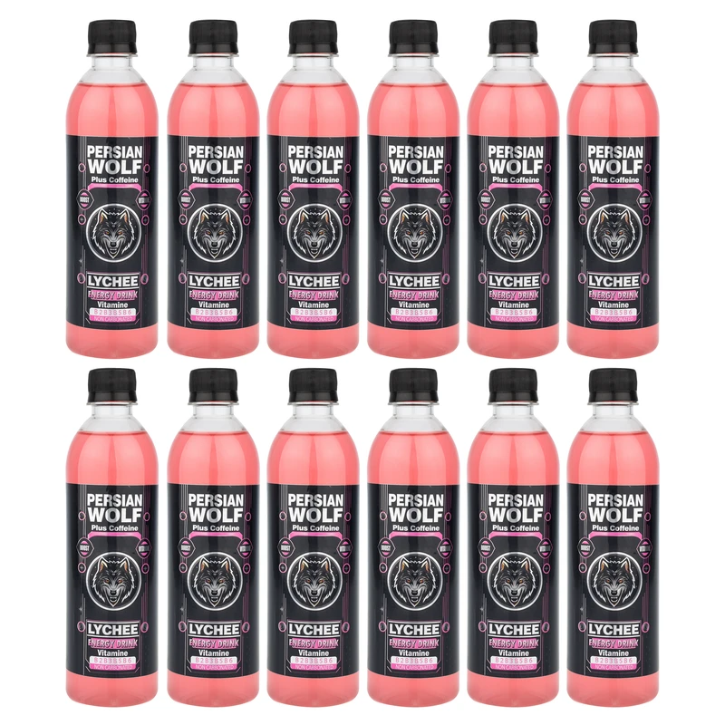 نوشیدنی انرژی‌زا استوایی پرشین وولف پلاس - 500 میلی‌لیتر بسته 12 عددی