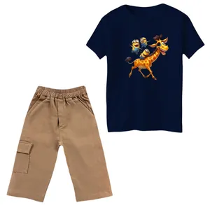 ست تی‌شرت و شلوارک پسرانه مدل مینیون کد 33