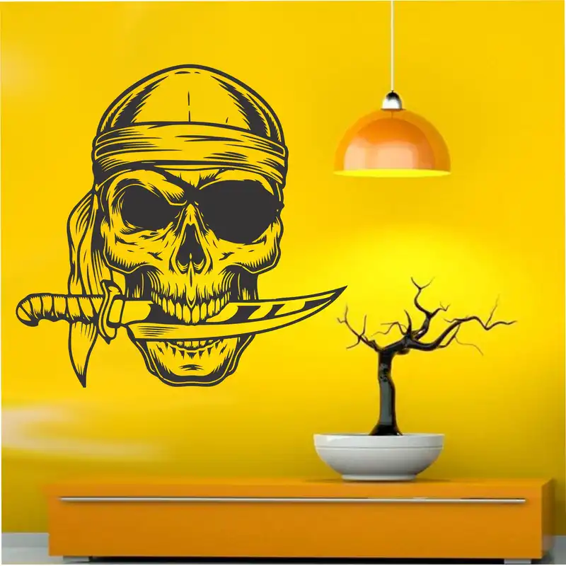 استیکر طرح اسکلت و خنجر کد Sk01