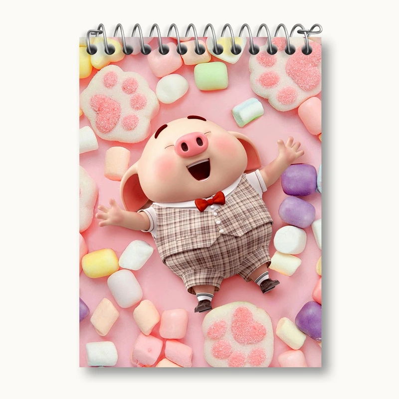 دفتر یادداشت 50 برگ خندالو مدل بچه خوک کد 2965