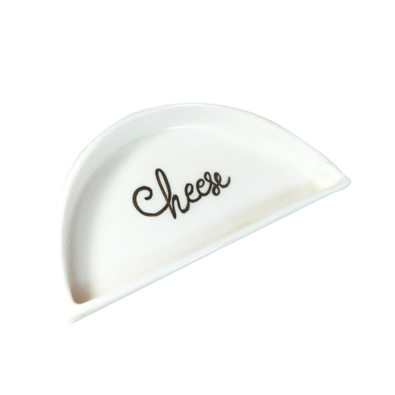 ظرف سرو مدل صبحانه خوری هلالی طرح CHEESE