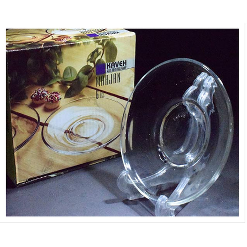 نعلبکی بلور کاوه مدل مرجان بسته 6 عددی