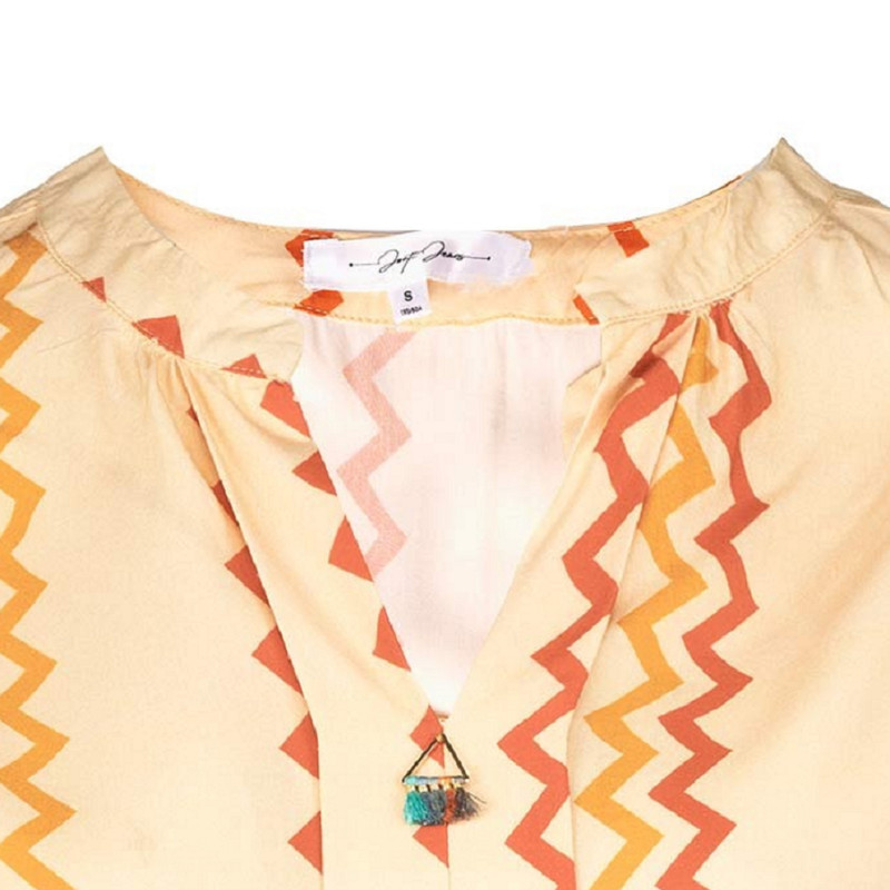 بلوز آستین کوتاه زنانه جوتی جینز مدل یقه جانی کد 122146