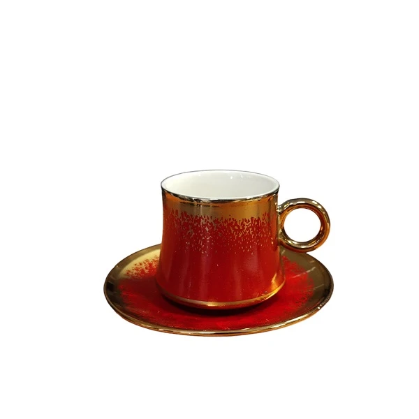 ست فنجان و نعلبکی 12 پارچه مدل خمره ای 