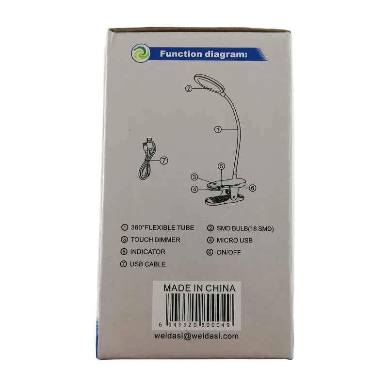 عکس شماره 13 : چراغ مطالعه شارژی ویداسی مدل wd-6051