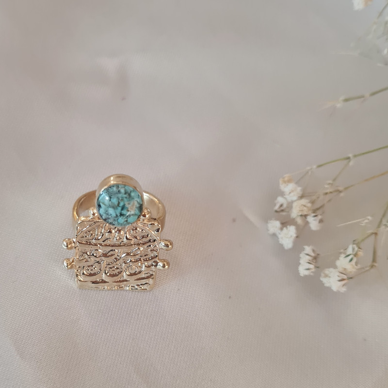 انگشتر زنانه مدل صاحب قرانیه فیروزه دار انگشتر زنانه مدل صاحب قرانیه فیروزه دار